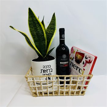 מארז עץ הבריאות יין ומרסי