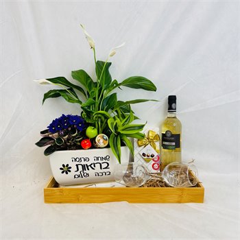מארז אדנית שוקולד ויין